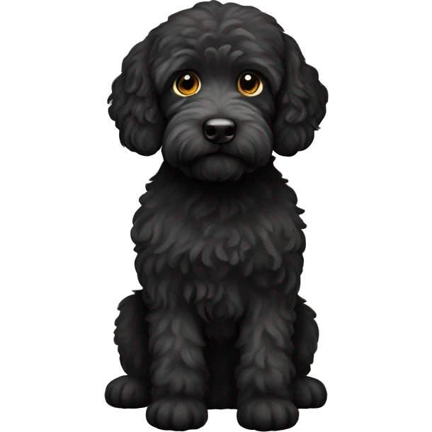 Black labradoodle emoji