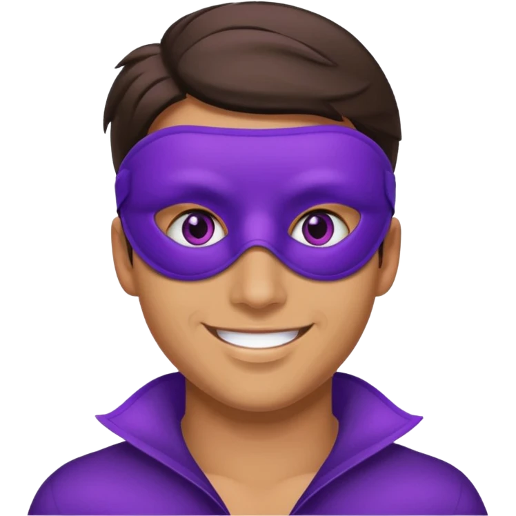 man with purple eye mask emoji