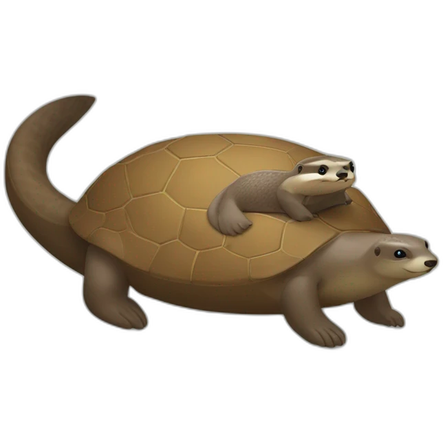 Loutre sur tortue  emoji