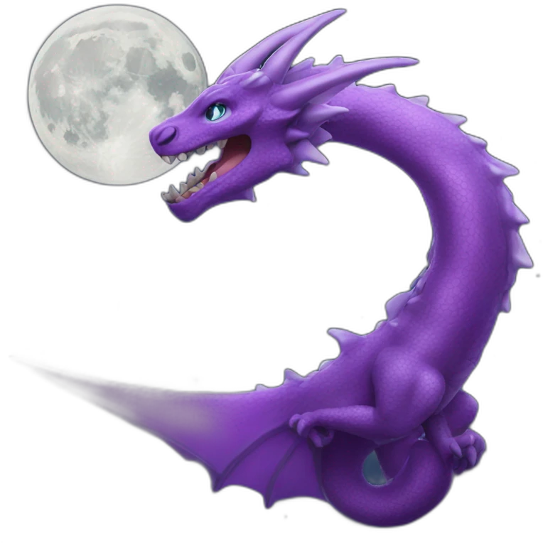 starship purpledragon to the moon emoji