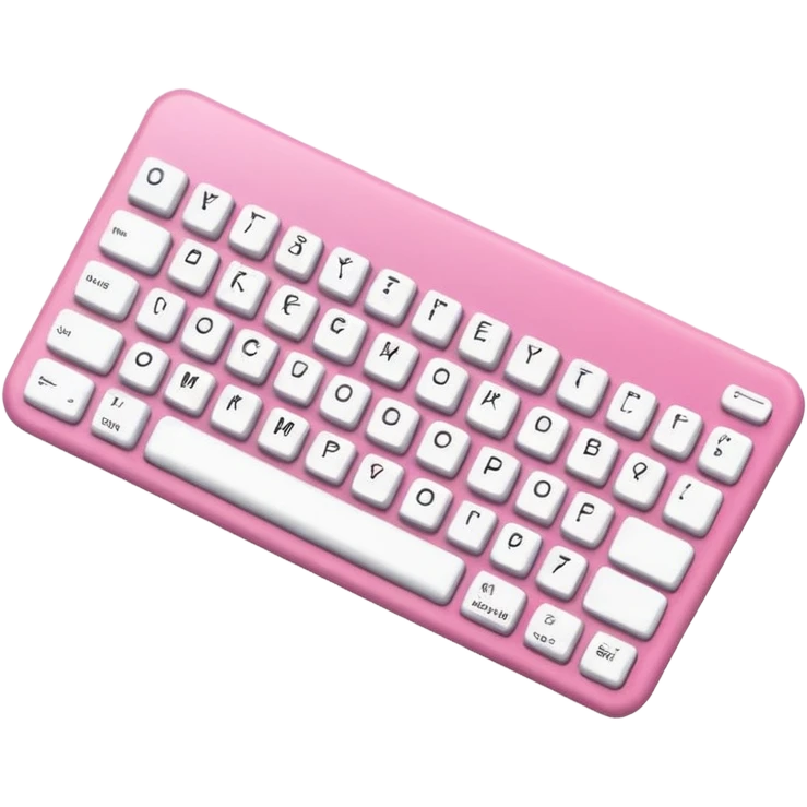 Pink and white keyboard emoji