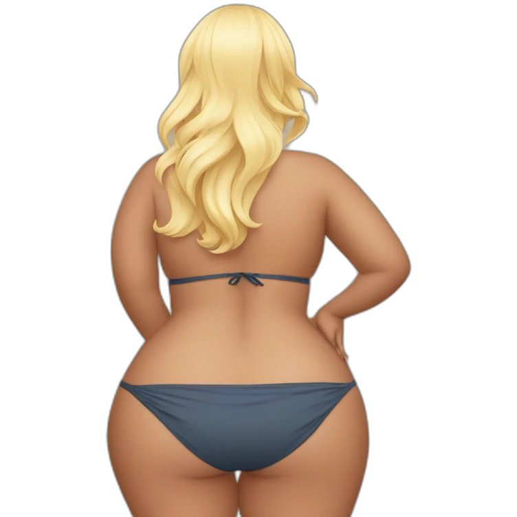 curvy woman bikini hourglass view from the back emoji