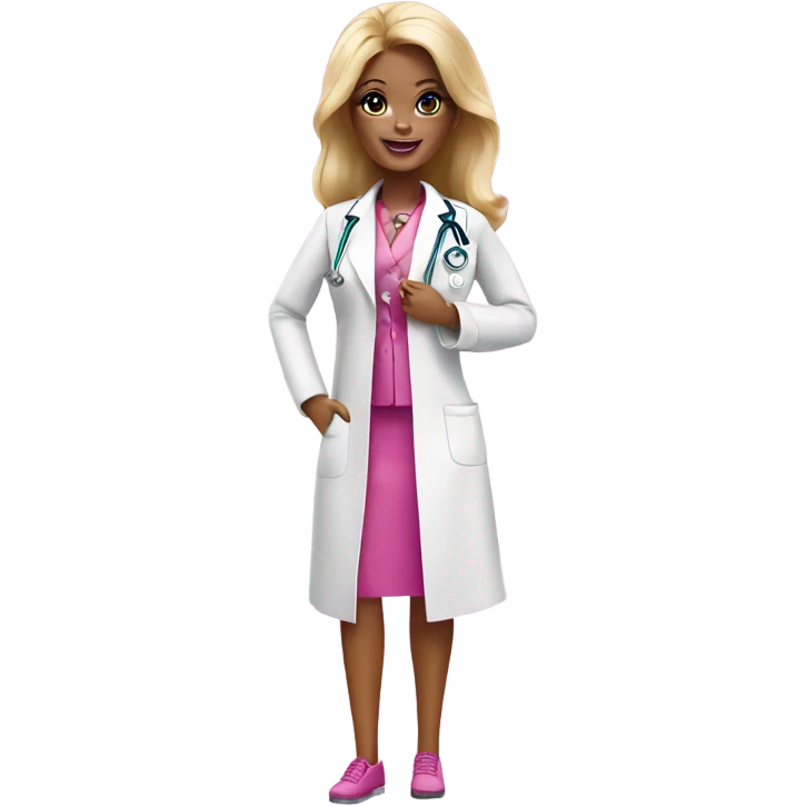 Barbie as a doctor emoji