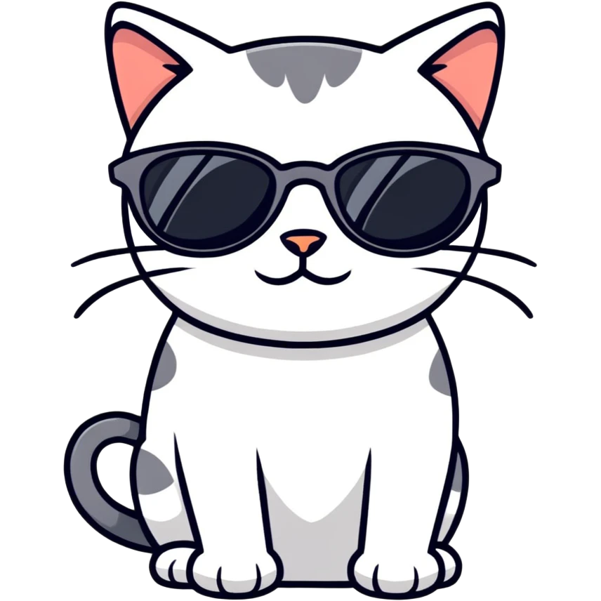 Cat with sunglasses emoji
