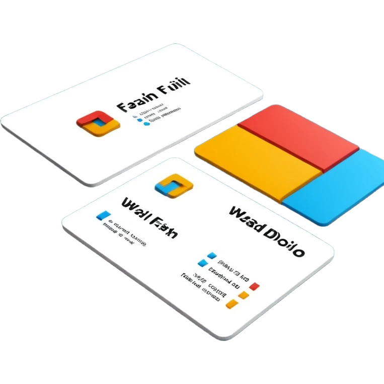 3D minimal corporate card with bold #FF3D00 accents or partial #FF3D00 surface, showing only the text ‘WAD’. No numbers, no names, no chip, no logos. Clean, modern, high-end style emoji