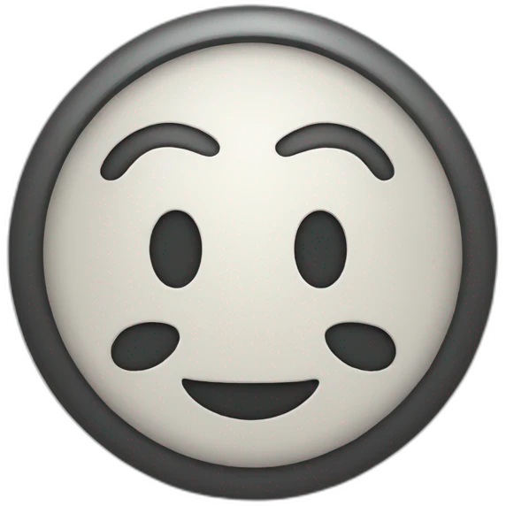 Circular poker face emoji