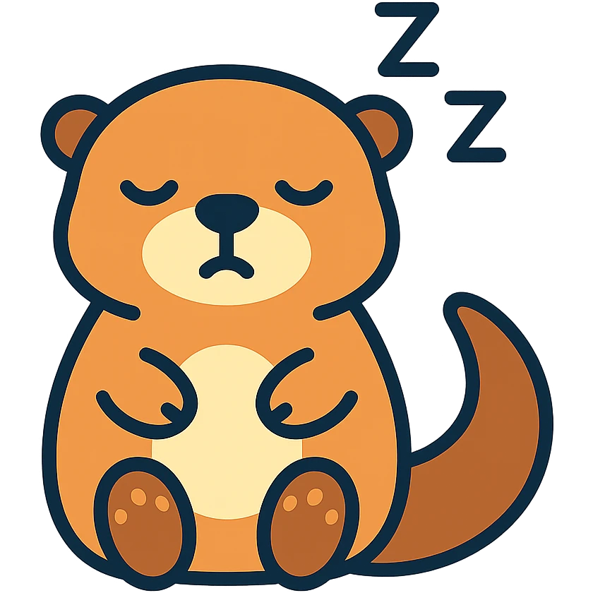 sleepy otter icon emoji
