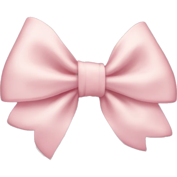 Pale Pink bow emoji