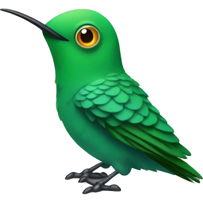 emoji de un colibrí en su nido con los ojos cerrados  emoji