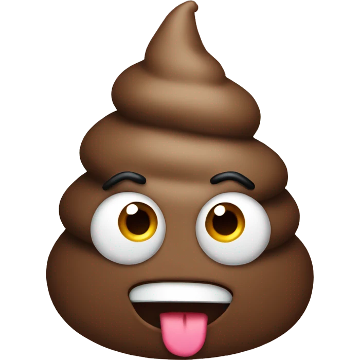 poop, surprised, wearing  birthday hat emoji