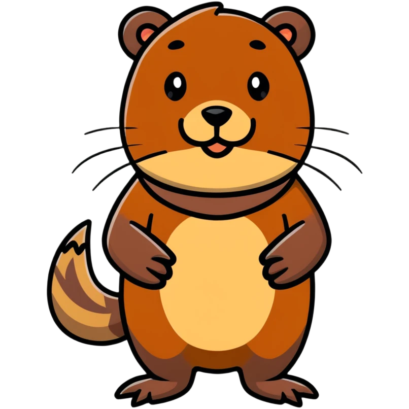 beaver with a beard emoji
