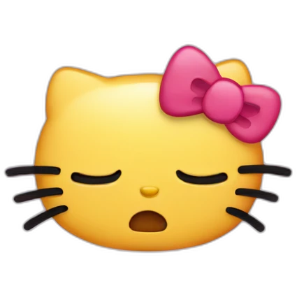 Hello kitty crying emoji