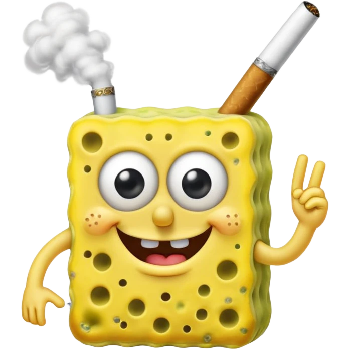 SpongeBob smoking joint emoji