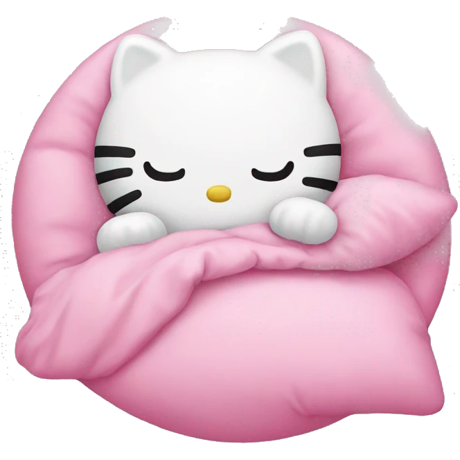 hello kitty sleeping emoji