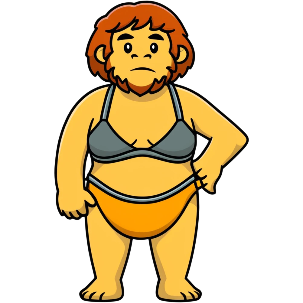 neanderthal cloth bra emoji