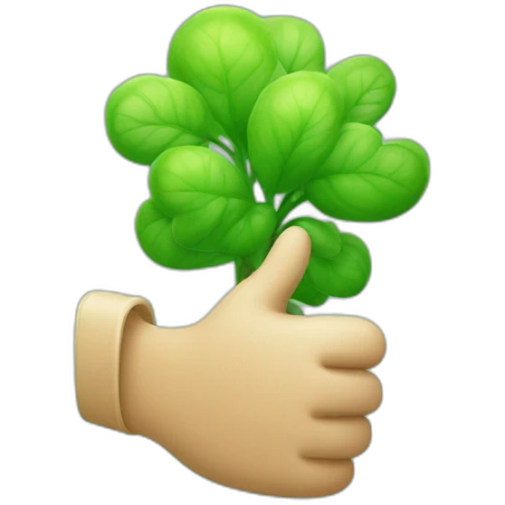 green thumbs up cloud emoji