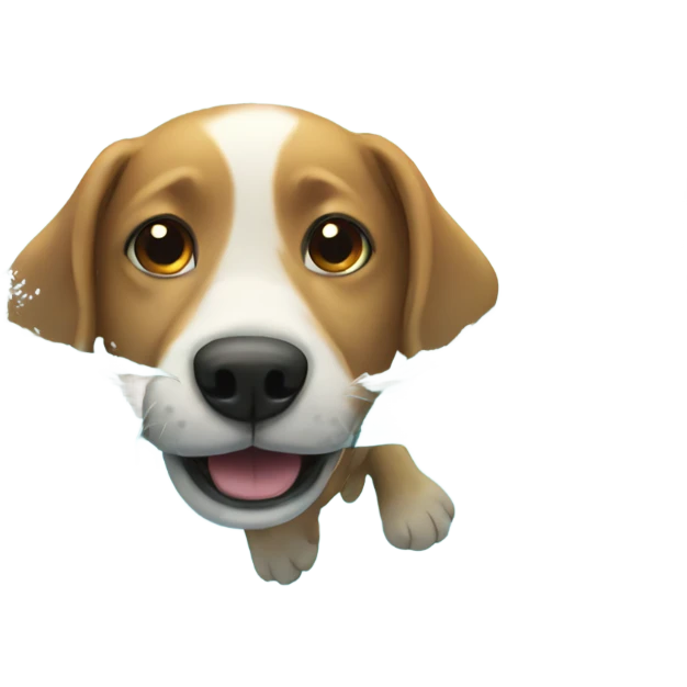Dog swim when ocean  emoji