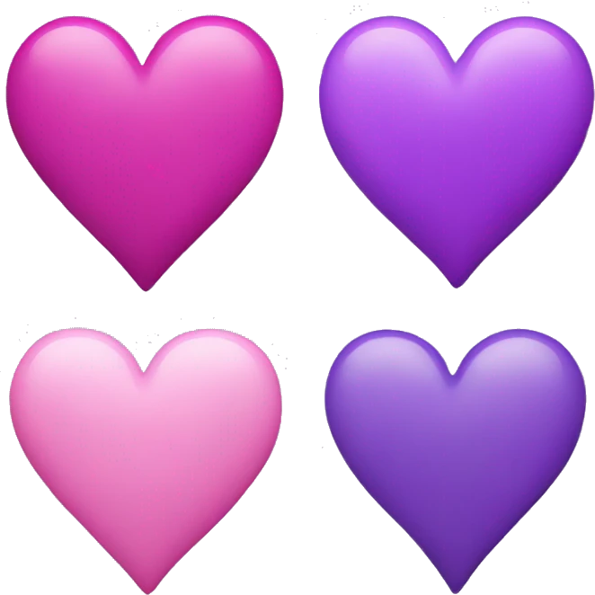 Pink and purple heart emoji