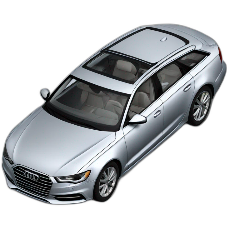 Audi A6 has an accident emoji