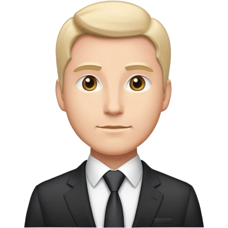 Confident business person in a suit and tie, professional leader, executive emoji