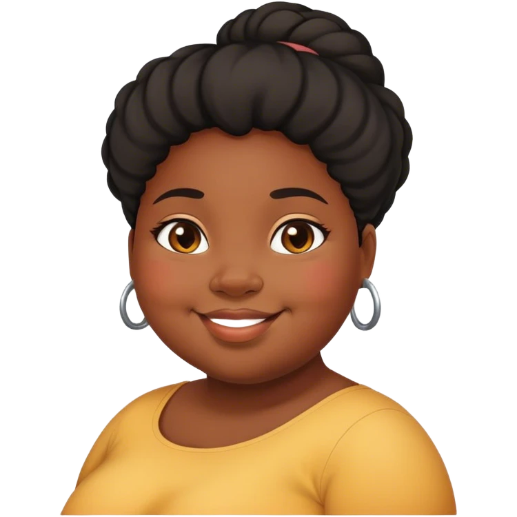 Fat Black girl  looking back emoji