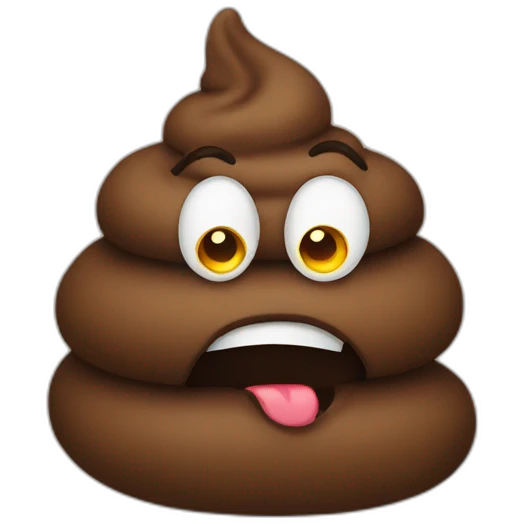 poop that is thinking and scratching its poop chin emoji