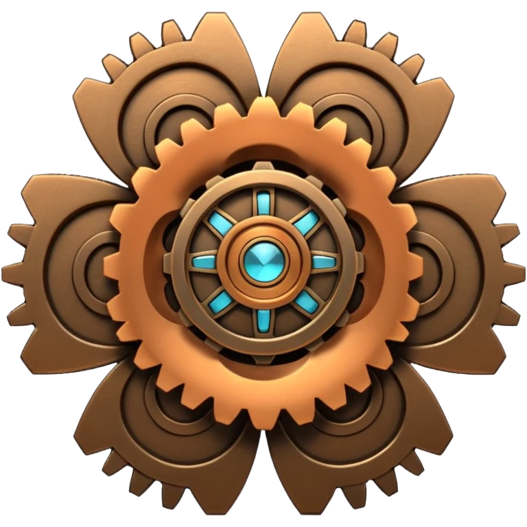 a steampunk-styled flower emoji
