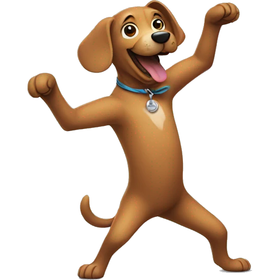 Dancing dog emoji