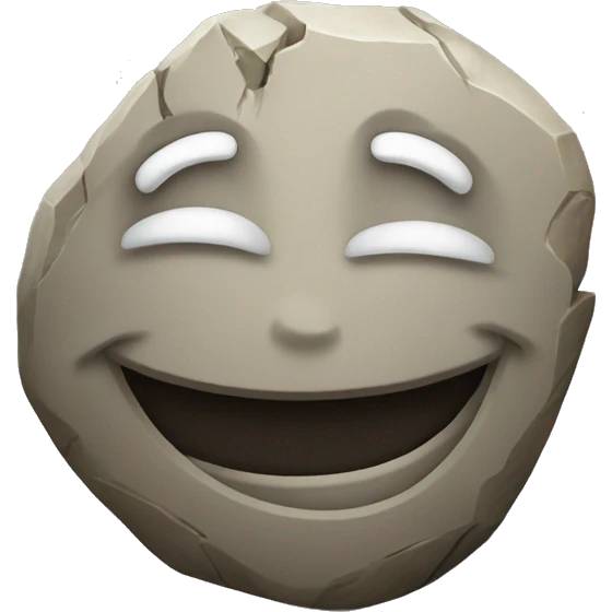 Stone smiling emoji