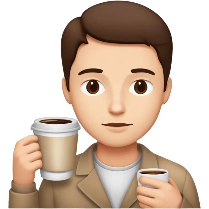 face half asleep with coffee cup emoji