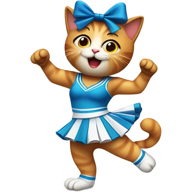 Cat cheerleader emoji