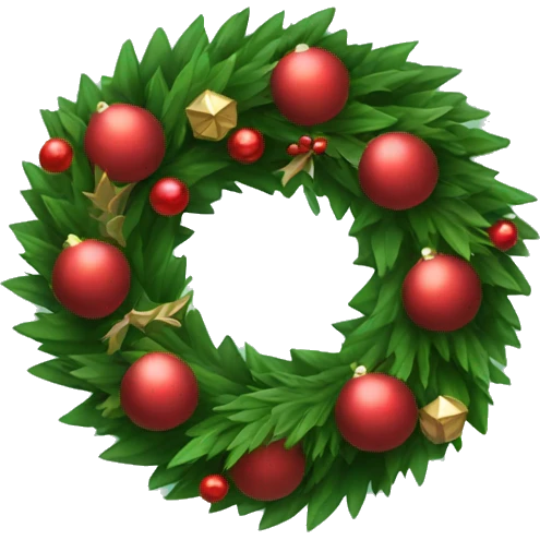 christmas wreath emoji
