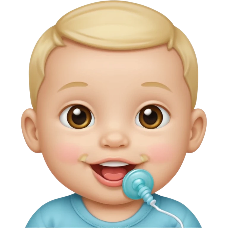 Baby with pacifier emoji