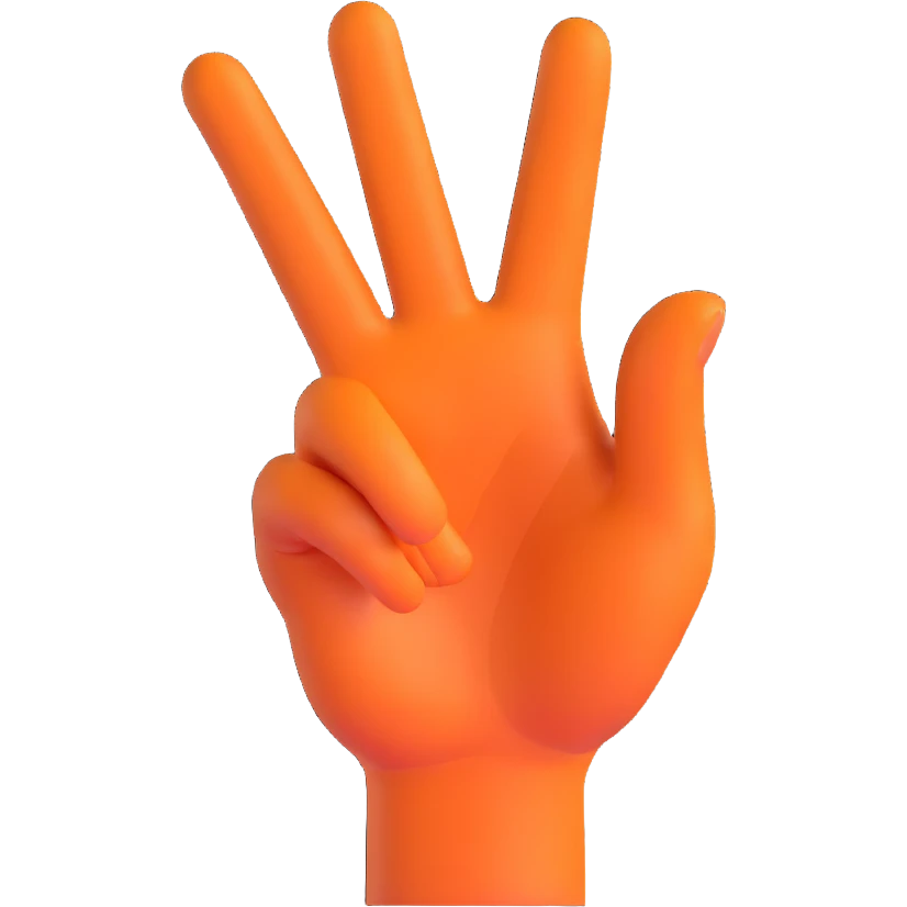 peace sign hand gesture facing down emoji