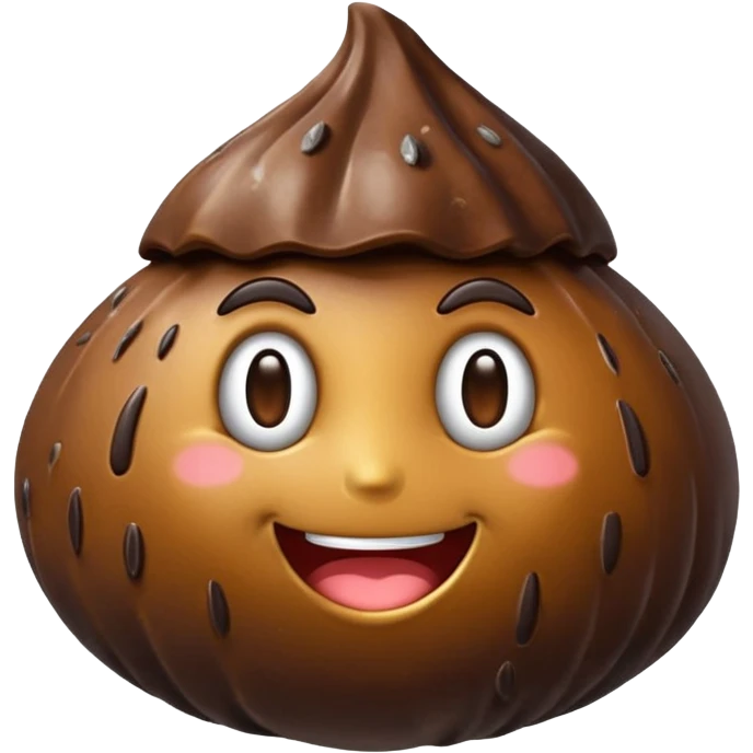 emoji représentant un caca avec des éléments d'argent incrustés emoji