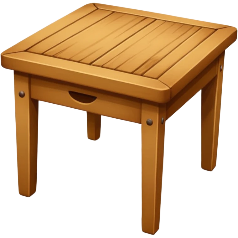 mesa de madera mesa de comedor, con cuatro patas hecha de madera emoji