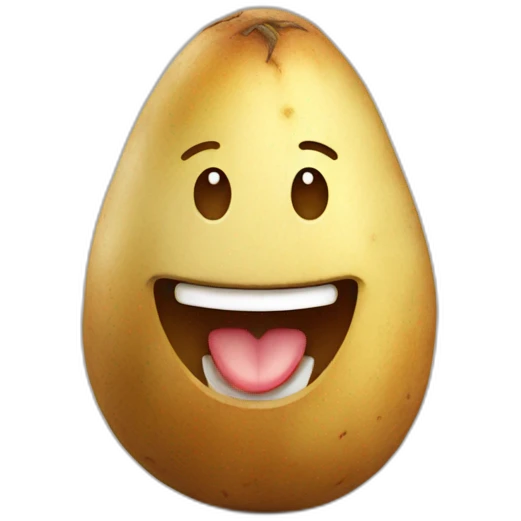 a smiling potatoe emoji
