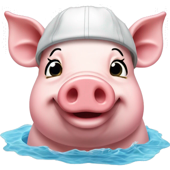 
Kopf von einem Schwein mit Badekappe
Head of a pig with a swimming cap emoji
