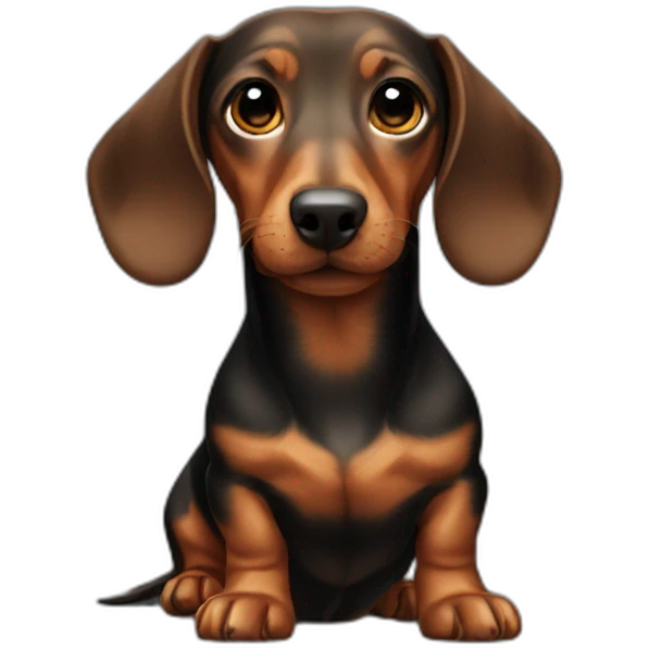 Dachshund black emoji