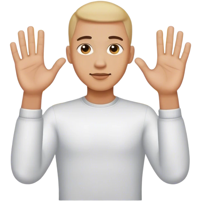 Man with big hands  emoji