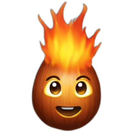 burning chestnut emoji