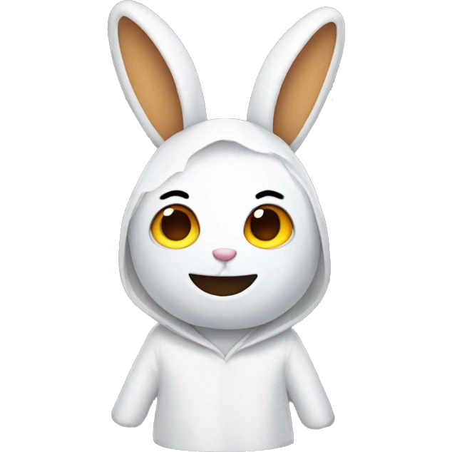 rabbit in a ghost costume  emoji