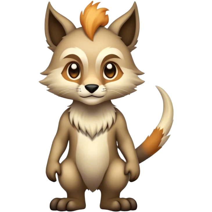 Handsome, gorgeous, beautiful, cute, adorable edgy, animal-creature, full body emoji
