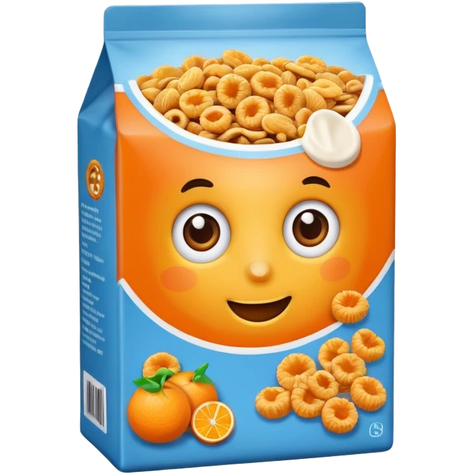cereal colors with oranga package emoji