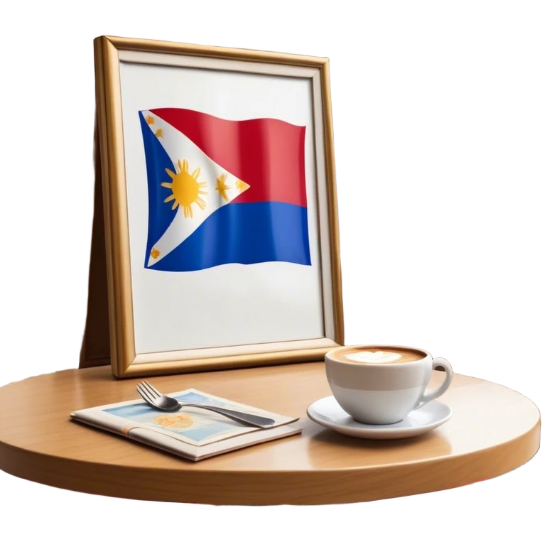 Philippine flag with cafe  emoji