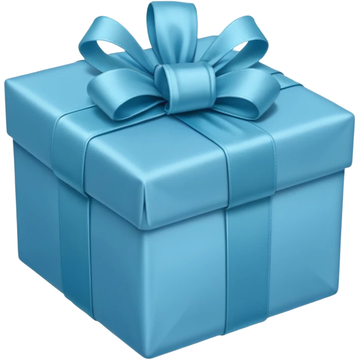 light blue Christmas gift emoji