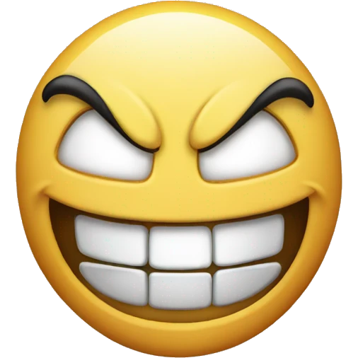 Evil villian laughing face emoji  emoji