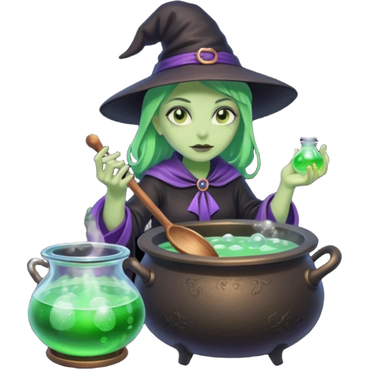 green witch cooking potion emoji
