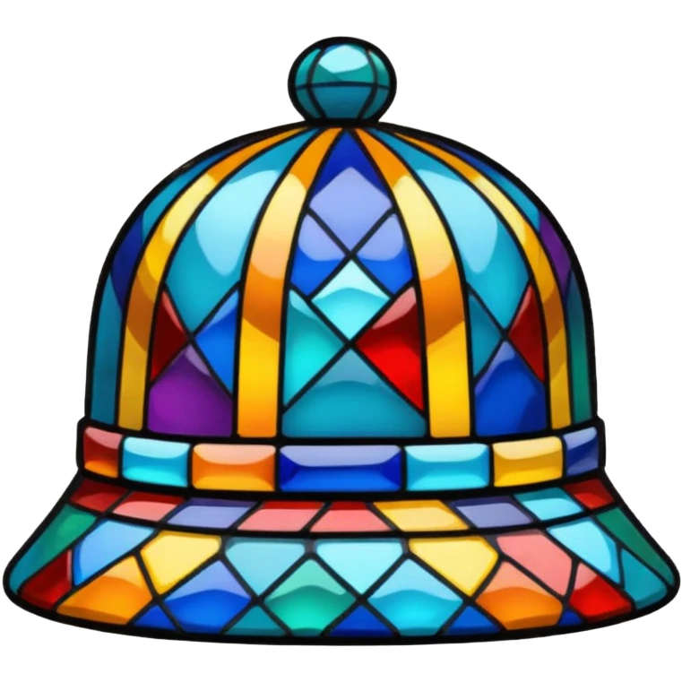 Stained glass hat emoji