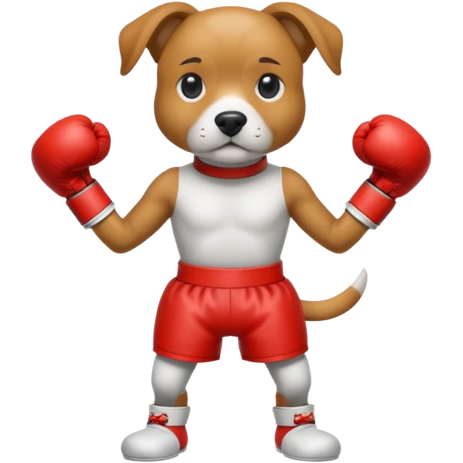 dog with boxing gloves full body emoji